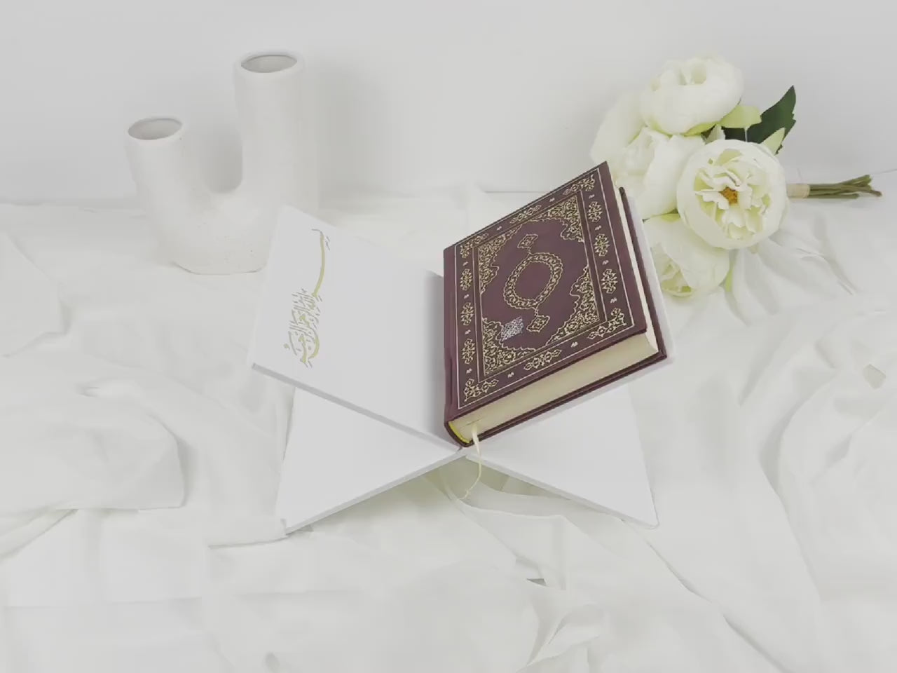 Kişiye Özel Beyaz Ahşap Rahle