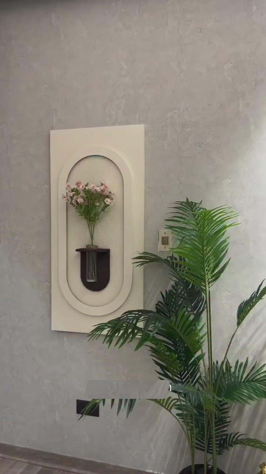 Modern Aydınlatmalı Duvar Dekoru, LED Işıklı Çiçek Vazo Tasarımı, Şık ve Estetik MDF Tablo, El Yapımı Duvar Dekoru